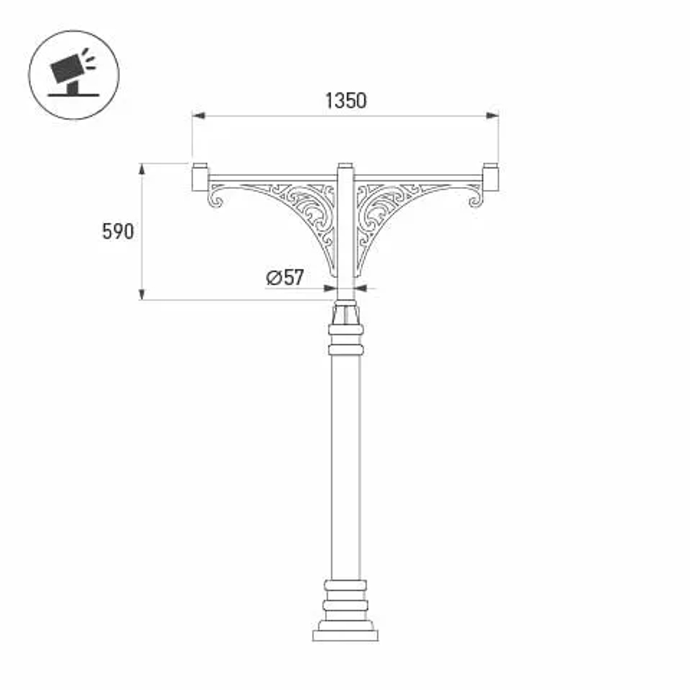 Кронштейн OXOR-SB5-3 BLACK (Arlight, Сталь) 051640