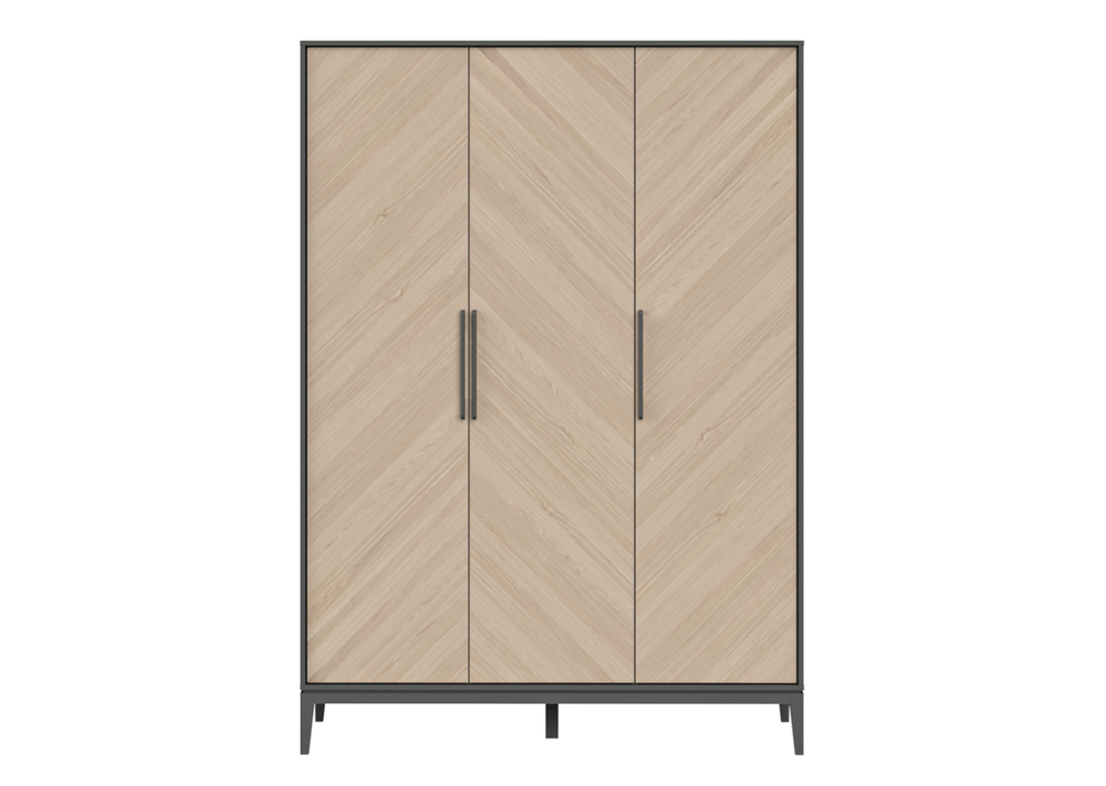 Шкаф Fjord 3-х створчатый (темно-серый)