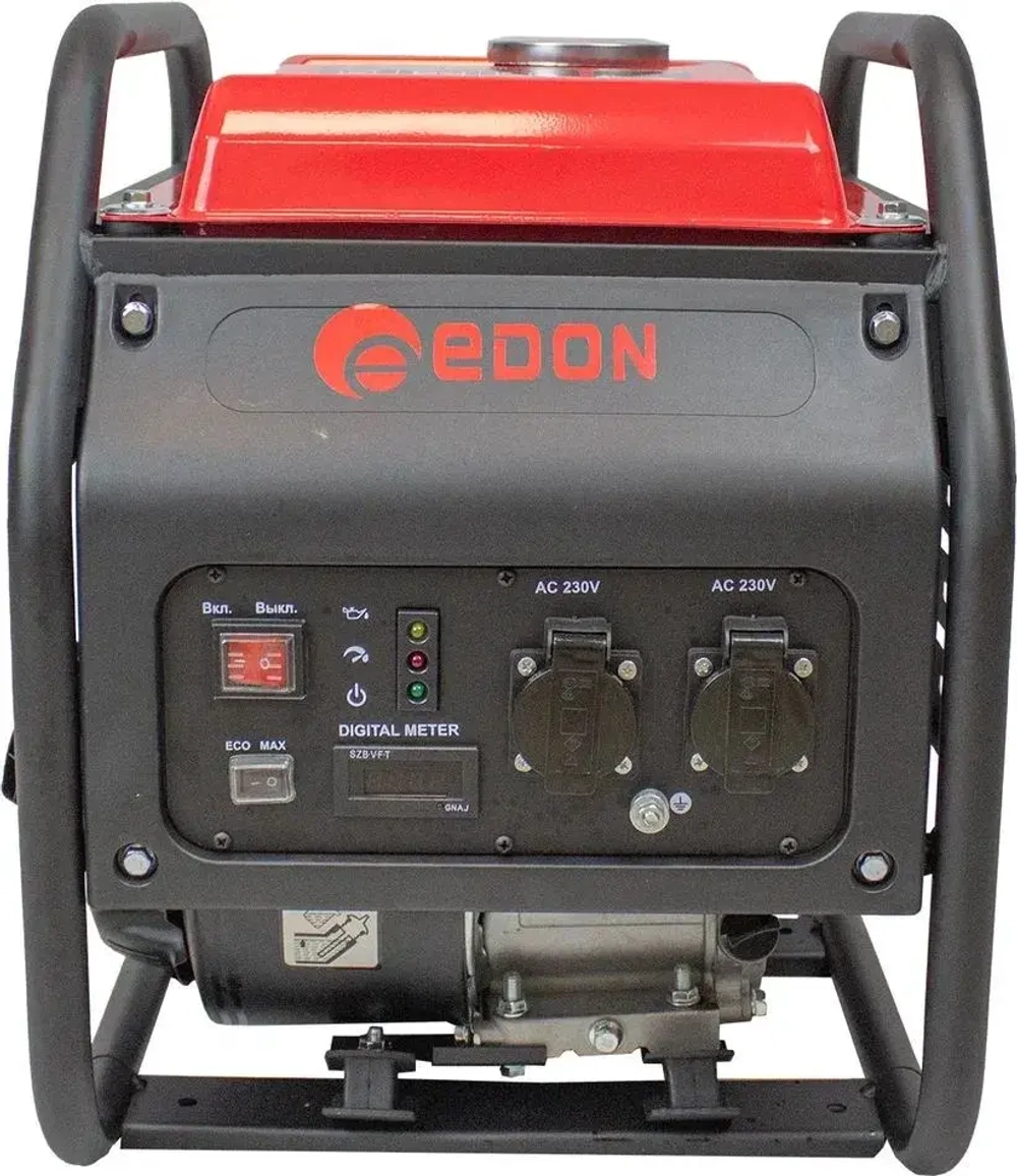 Генератор бензиновый инверторный EDON PT-3800C (3.2 кВт, 2800 об/мин, бак 8 л, 2 розетки, ручной стартер) / бензогенератор / резервный источник питания