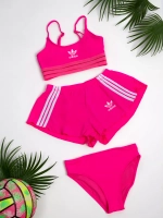 купальник раздельный 3 в 1 с шортами спортивный Adidas