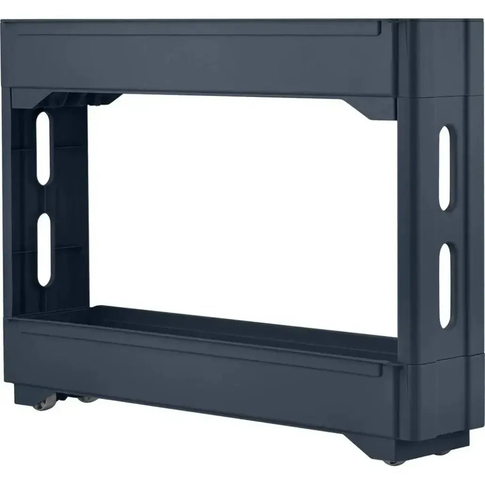 Этажерка Keeplex Regular на колесиках двухсекционная узкая 53,7,8х45 см космический сер