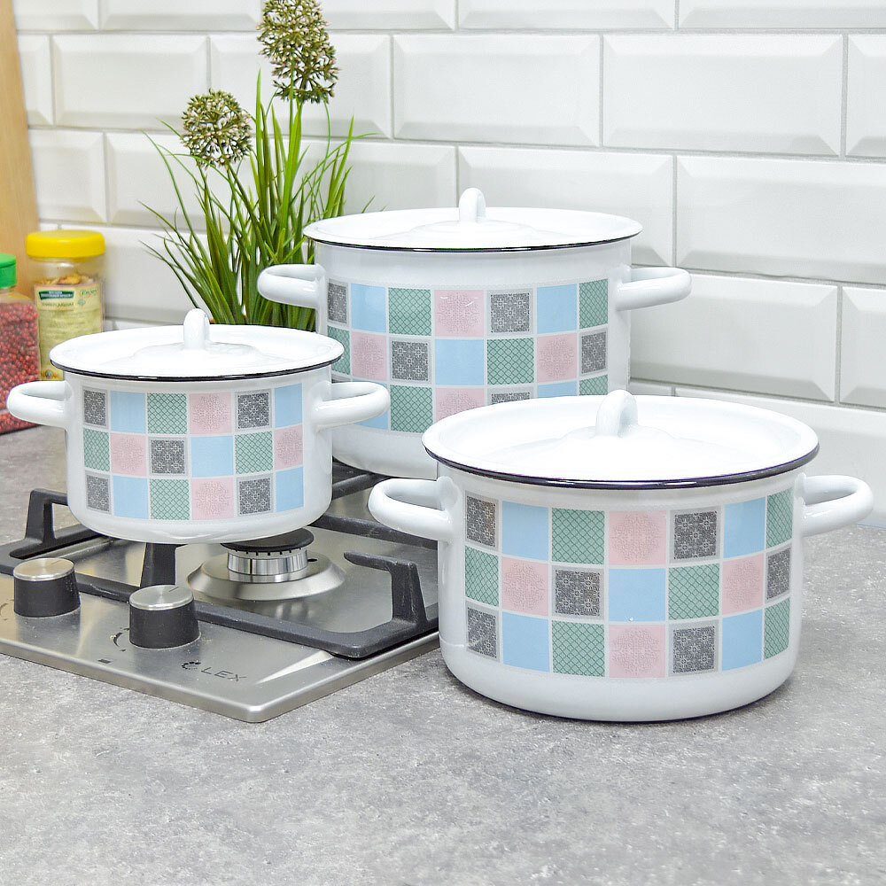 Набор кастрюль "Пастель"