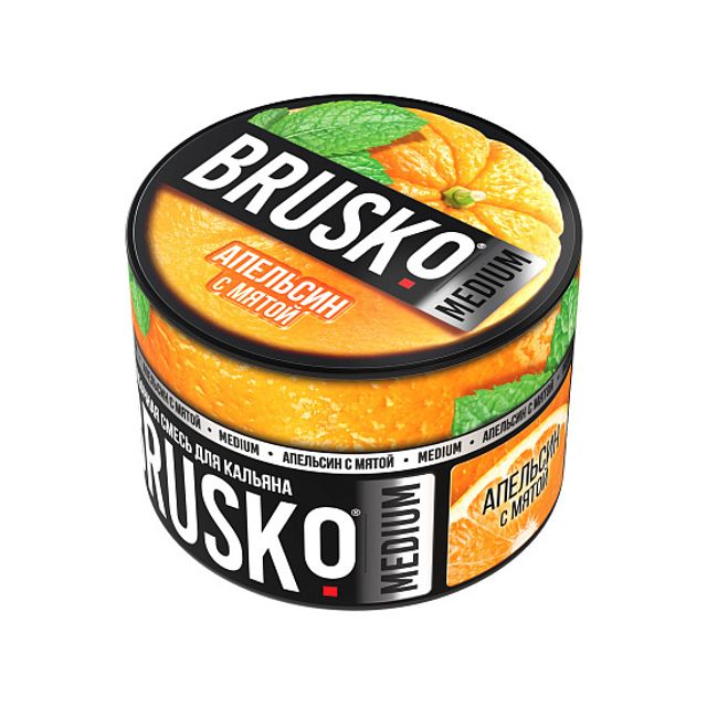 Бестабачная смесь Brusko Medium - Апельсин с Мятой 50 г