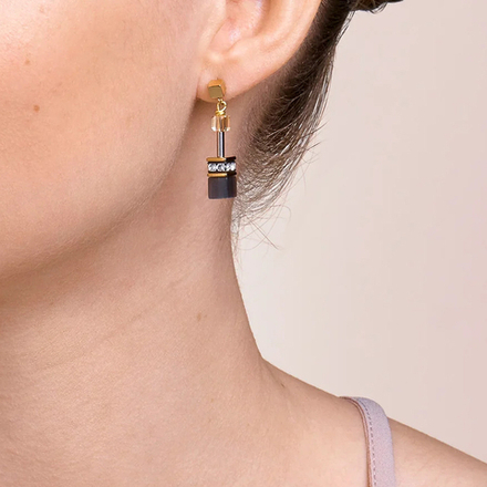 Серьги Coeur de Lion Grey-Gold 2839/21-1216