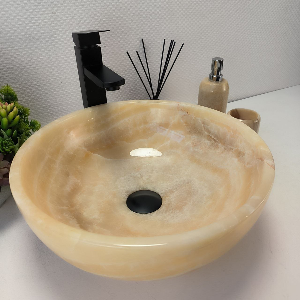 Раковина из оникса Bowl Yellow TinLip BO-63053 40*40*15 40
