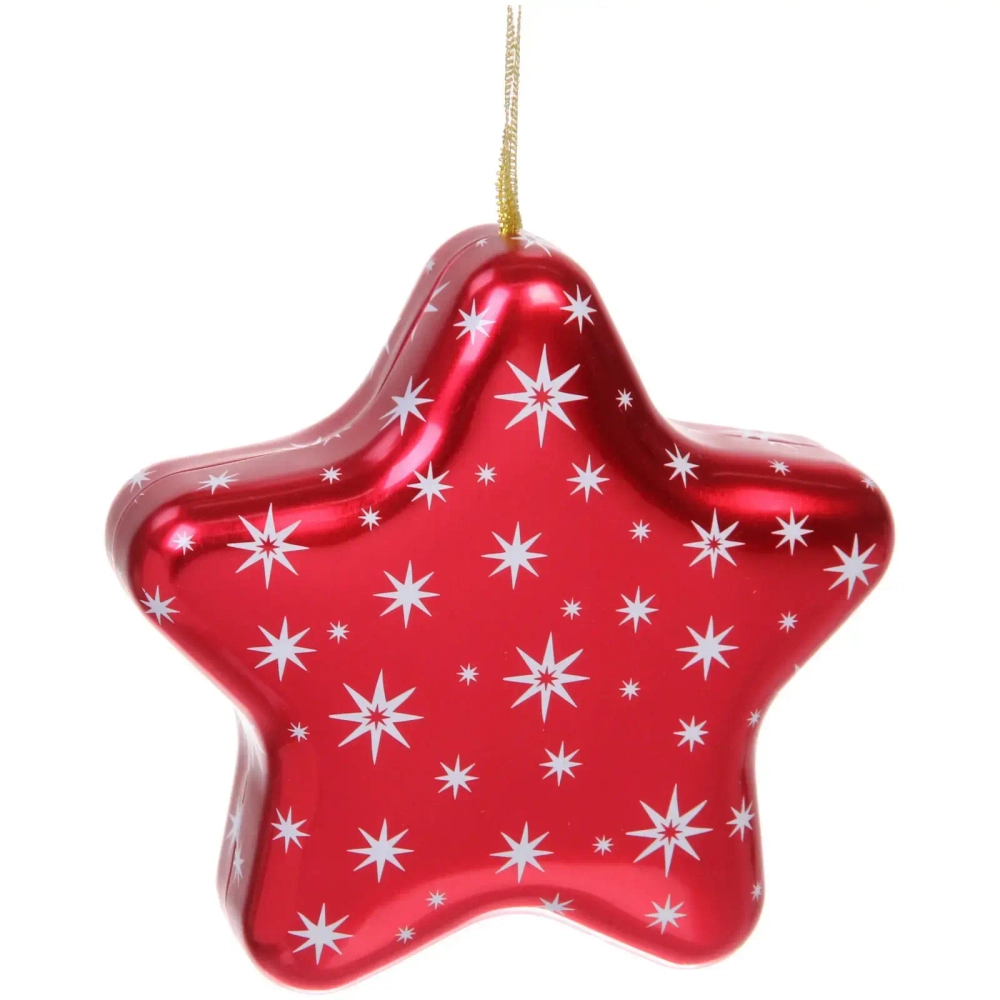 Банка жестяная «Звезда» 12,6*4,8см, цвет красный