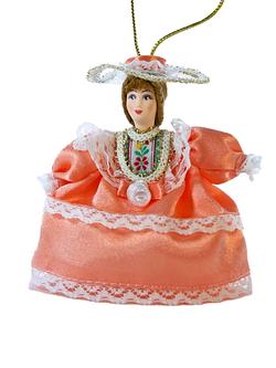 Кукла-подвеска Барышня в шляпке