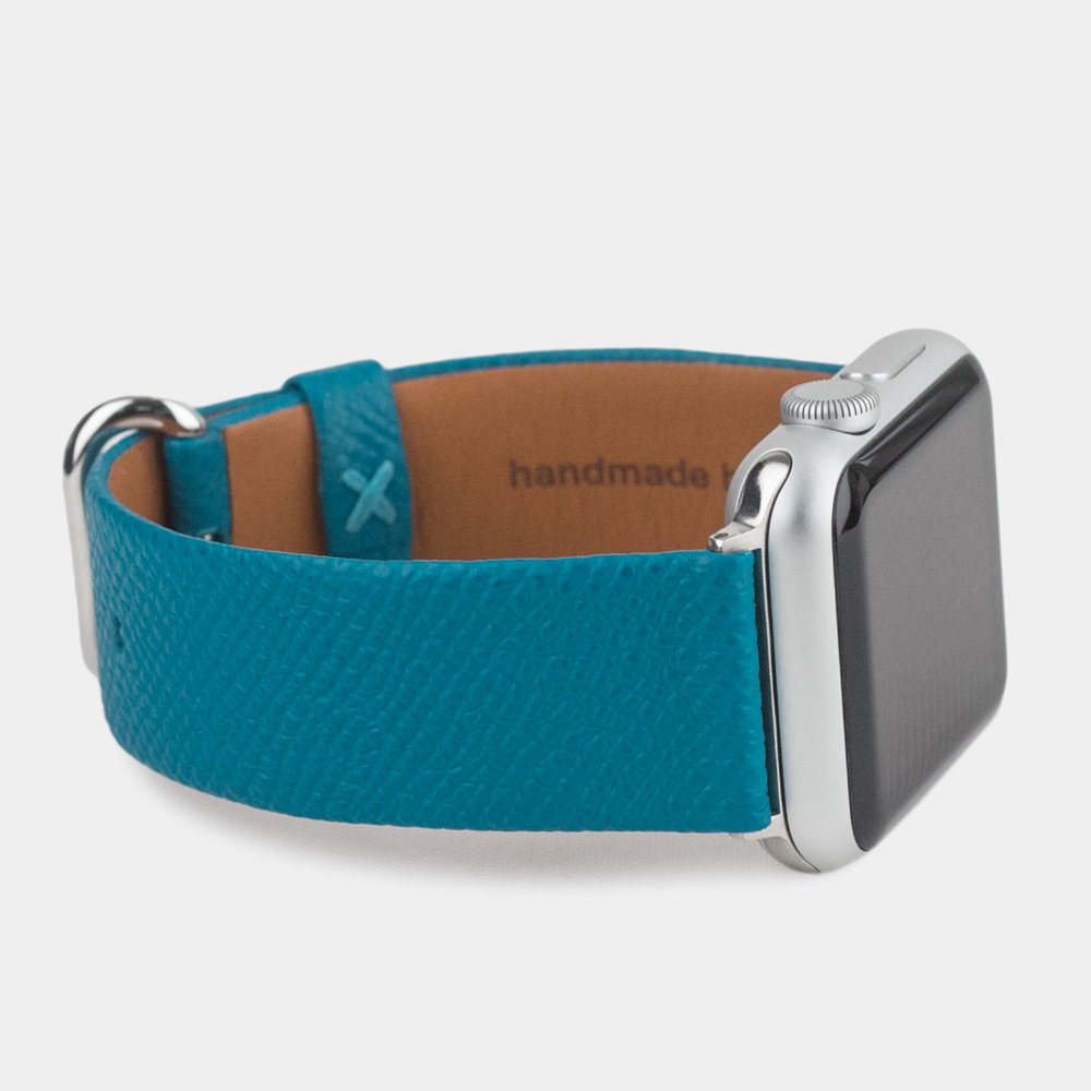 Ремешок кожаный для Apple Watch 42/44mm Classic морского цвета