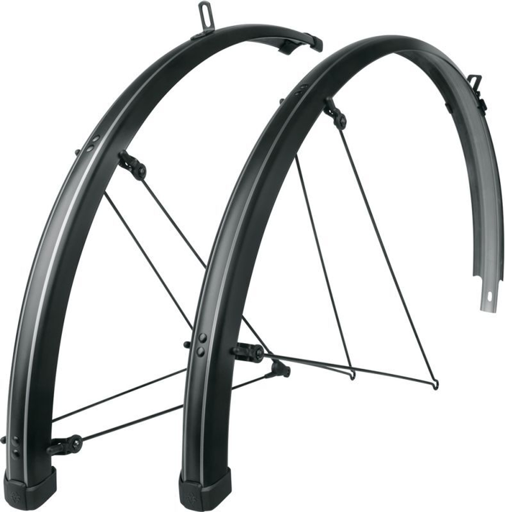 Комплект крыльев BLUEMELS STRIPES, 69 MM, 28" черный/серый
