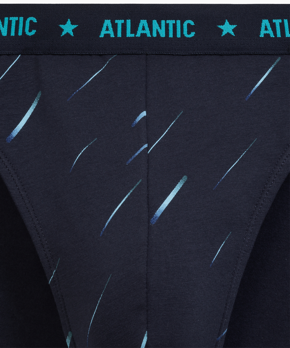 Мужские трусы слипы спорт Atlantic, набор 3 шт., хлопок, темно-синий, 3MP-207