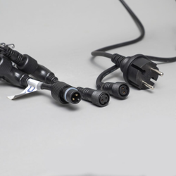 Светодиодный занавес 2*2 м., 400 LED, холодно белый, статика, черный провод каучук, LTC (ECO402-1-2W)