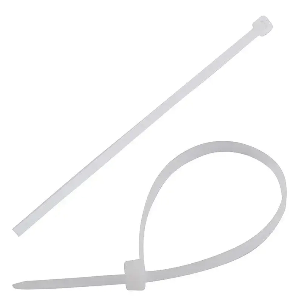 Стяжки кабельные, 100шт, 200,8мм, белый