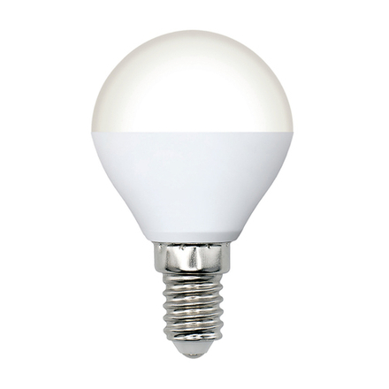 LED-G45-6W-4000K-E14-FR-DIM-SLS Лампа светодиодная. диммируемая. Форма шар. матовая. Белый свет 4000K. ТМ Volpe