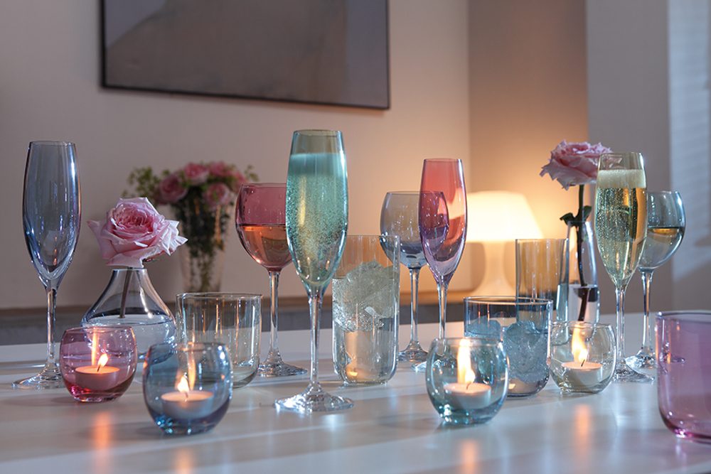 Набор из 4 стаканов Polka 420 мл металлик LSA International