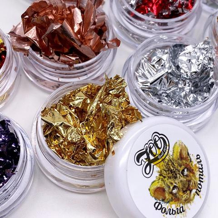 1554 Фольга поталь 14*14 см розовое золото