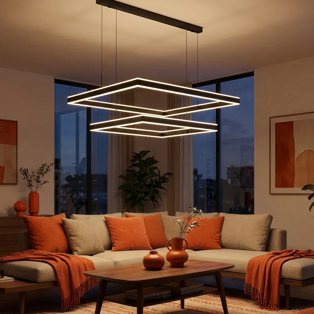 Citilux Дуэт CL719K211 LED Люстра подвесная с пультом Чёрная