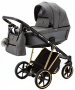 Детская коляска Adamex Belissa Special Edition 2 в 1 B-PS562 (Т.СЕР ЗОЛОТ.РАМ)