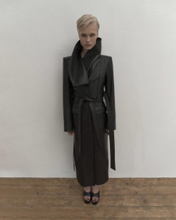 Тренч кожаный