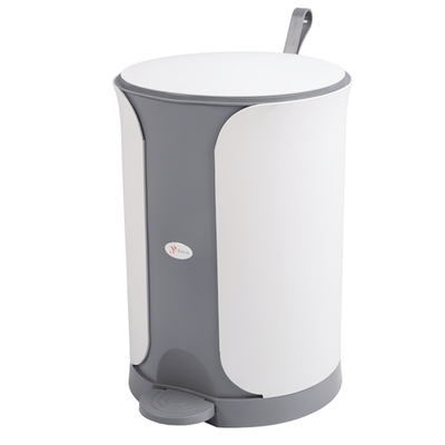 Ведро для мусора с педалью "Sтилъ" 7л, с ручкой для переноса, цвет серый