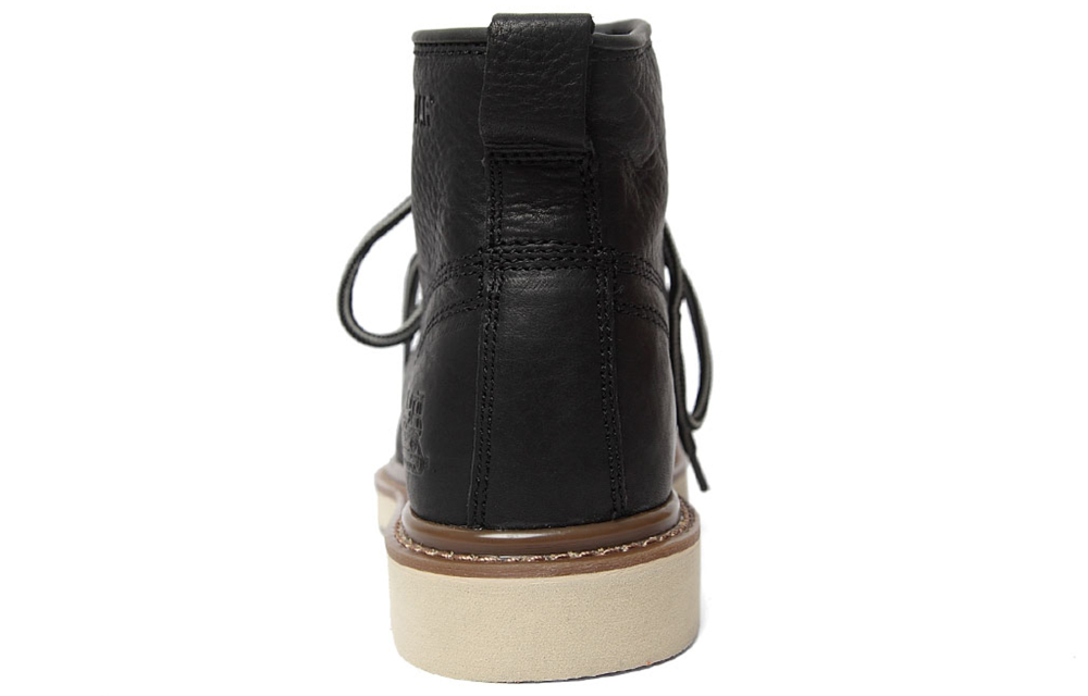 CAT Glenrock Mid Collection Cow Leather Slip Resistant Ankle Length Outdoor Boots Men"s Black