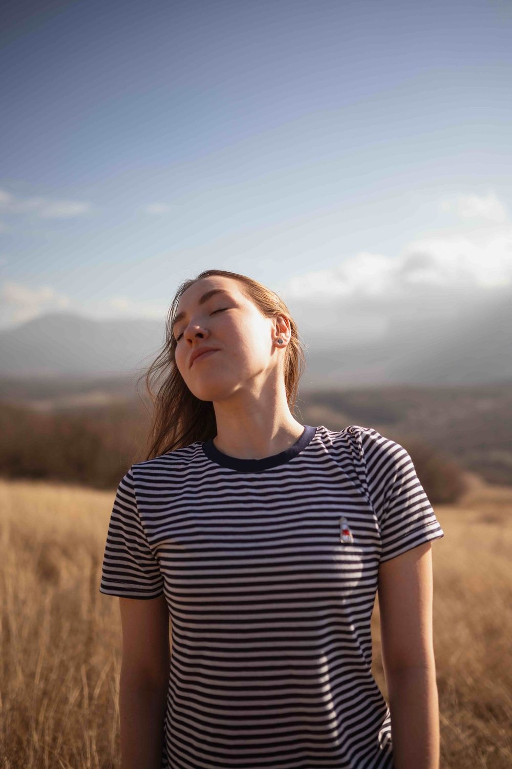 Футболка Kefirmaykifer В Полоску бело-синяя