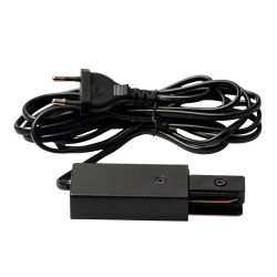 UBX-Q122 G02 BLACK 1 POLYBAG Ввод питания для шинопровода типа G с проводом питания 3м и вилкой. Однофазный. Черный. ТМ Volpe