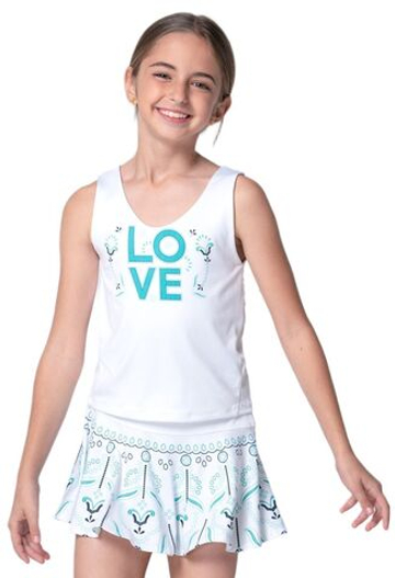 Lucky in Love Girls Linen Nouveau - white