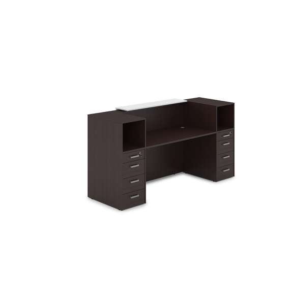 1КРТ-ДС.004.1 Комплект Ресепшн с фартуком ЛДСП (2232*763*1161) (с подсветкой)