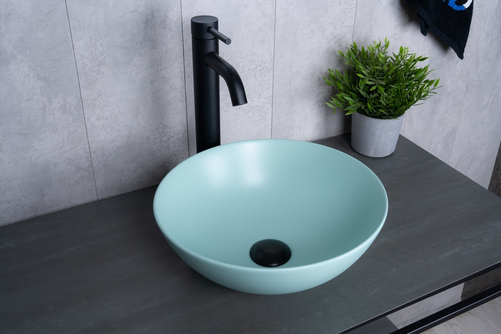 Раковина Gid 9081tifm 53402 накладная тиффани матовая 36x36x14