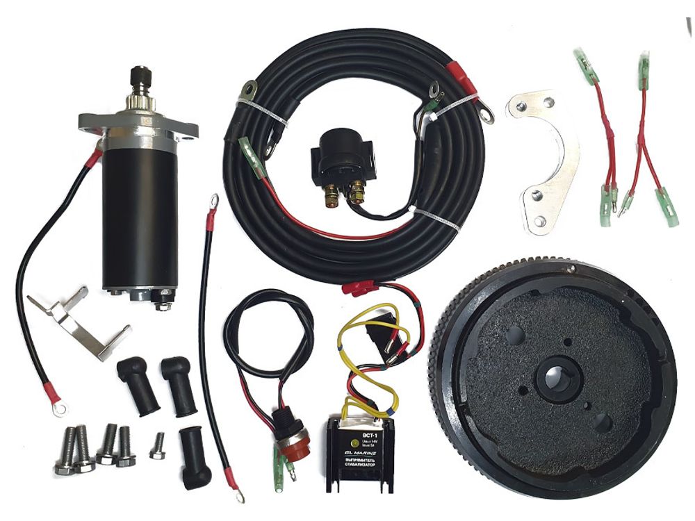 Комплект электрозапуска  с выпрямямителем для Tohatsu 9.9-18 2Т