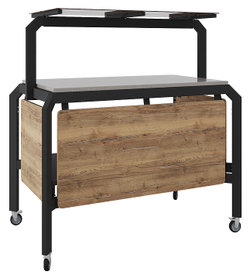Стол нейтральный Кобор AN120 black/olovo/diamant
