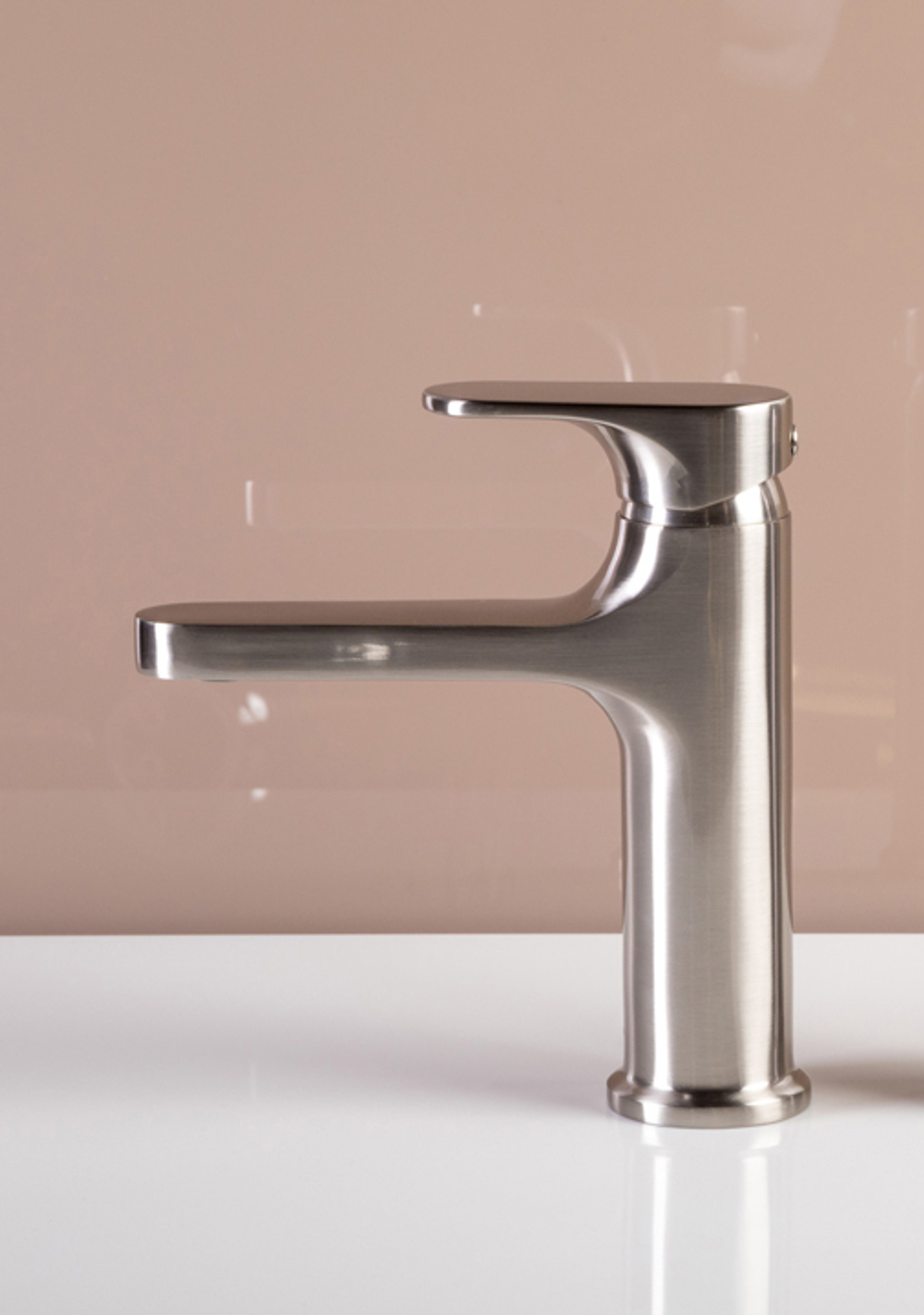 Смеситель для умывальника высокий SPECTRE Nickel Brush
