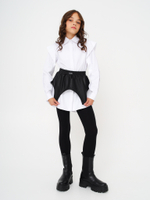 Баска из экокожи, черная