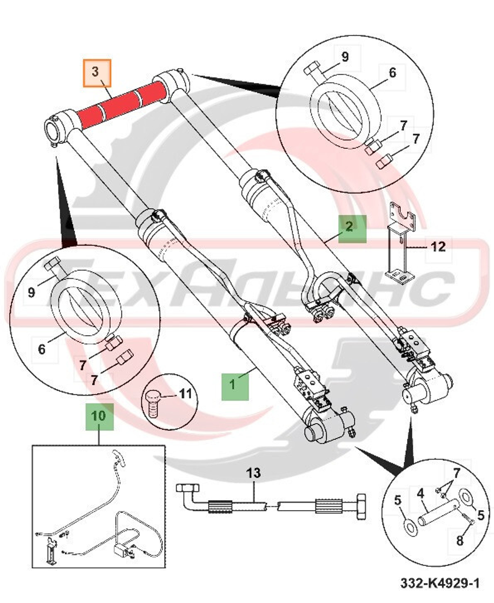 Палец KSV0454 г/ц стрелы (Турция)
