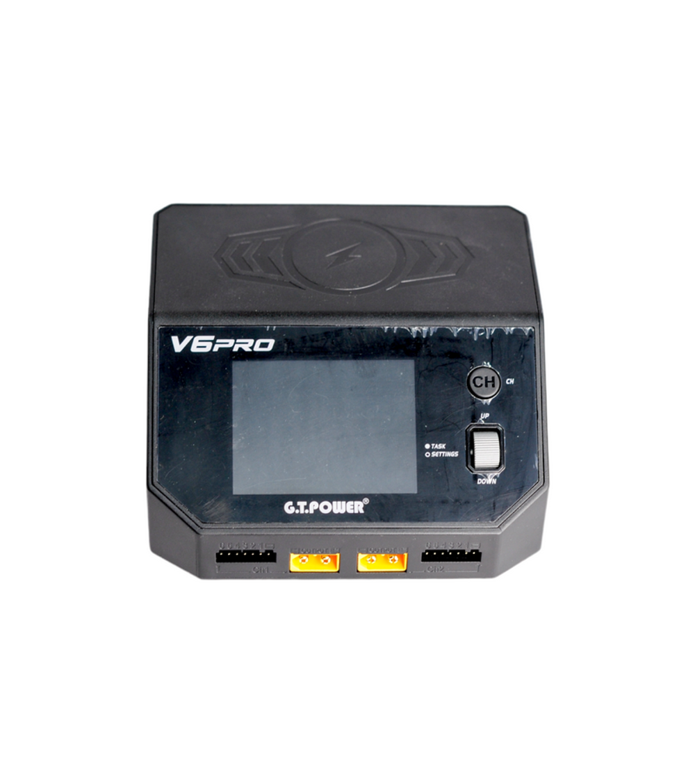 Универсальное зарядное устройство G.T.Power V6PRO Dual Power 7-30/220В, 16Aх2, USB, Wireless 7.5W