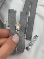 Молния серая серебро