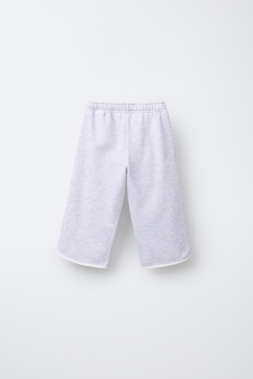 ZARA БРЮКИ В СПОРТИВНОМ СТИЛЕ С ВЫШИВКОЙ, СЕРЫЙ С МЕЛАНЖЕВЫМ ЭФФЕКТОМ