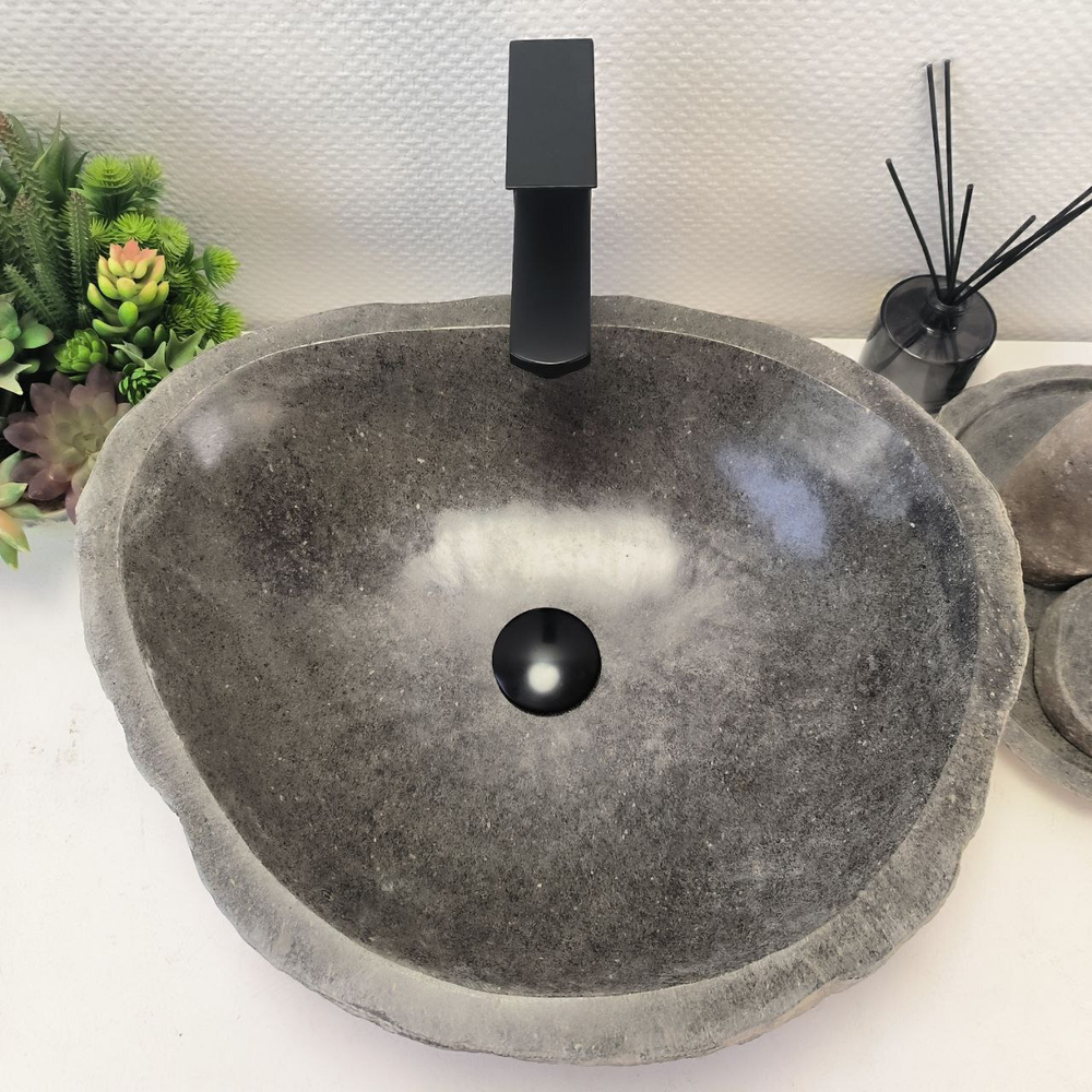 Раковина из речного камня RS-63492 (51*42*16) 0122