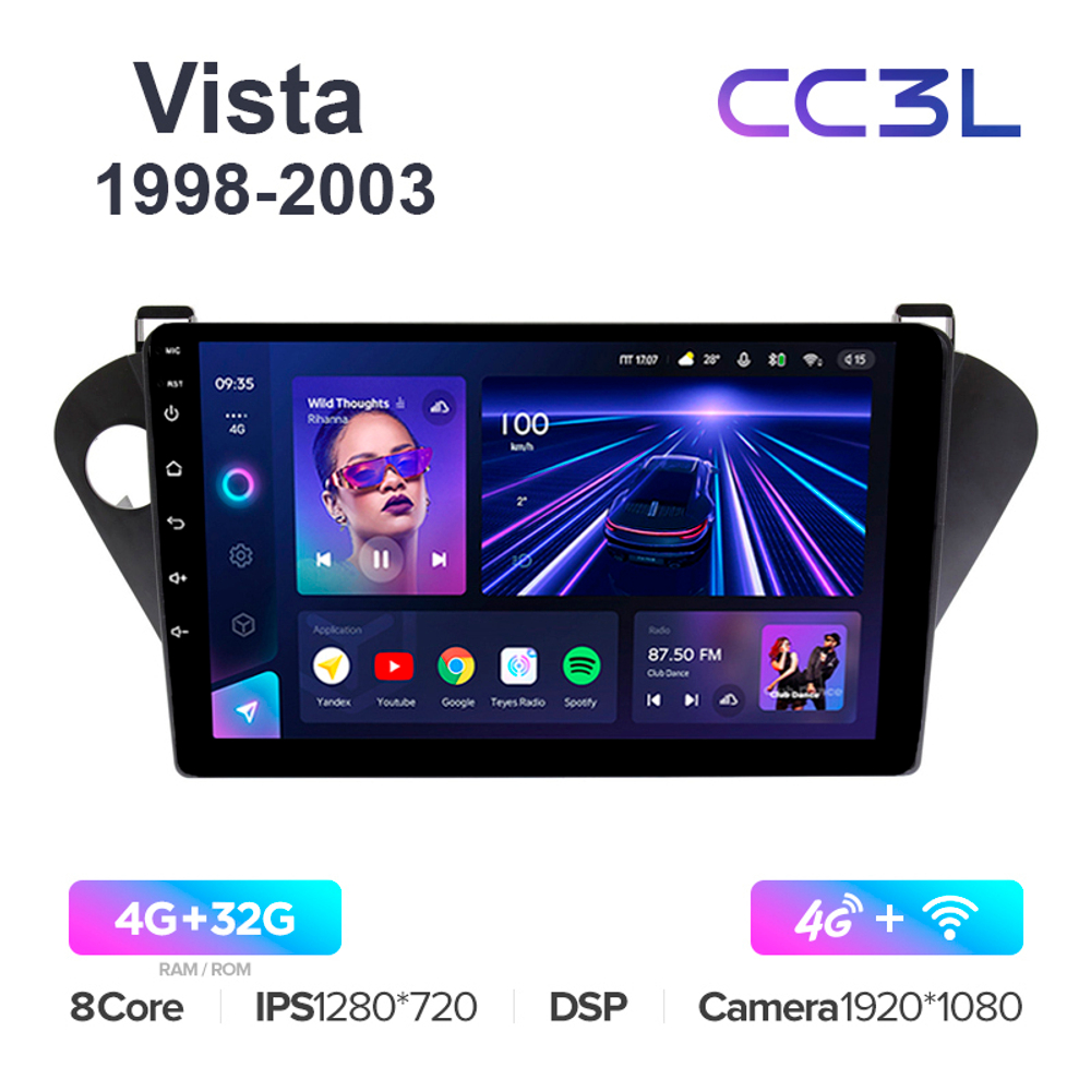 Teyes CC3L 9"для Toyota Vista (V50) 1998-2003 (прав)