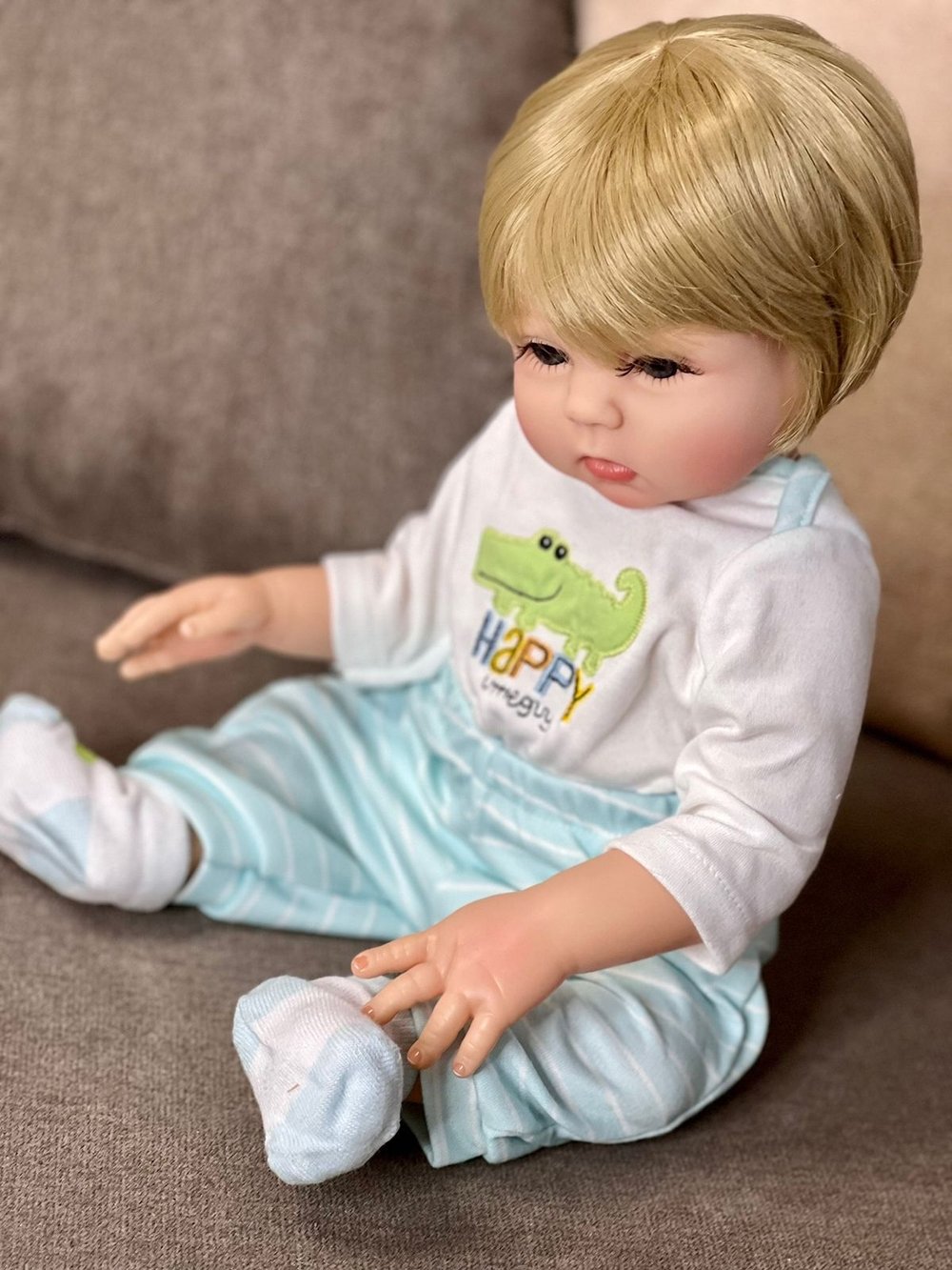 Кукла Реборн виниловая 47см в пакете (FA-043)