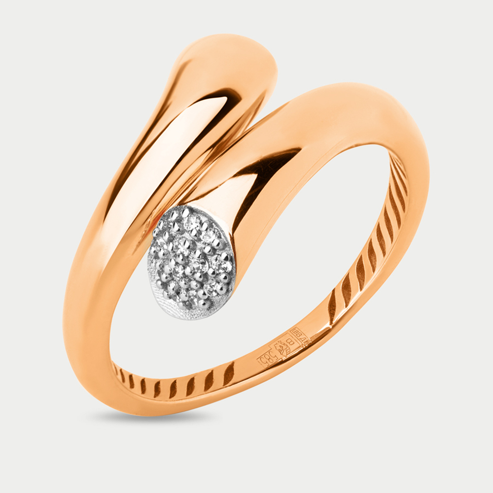 Кольцо для женщин из розового золота 585 пробы с фианитами (арт. 902321-1102)