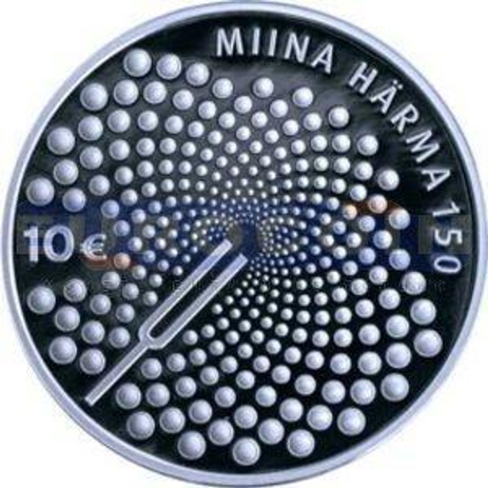 Эстония 10 евро 2014 Мийна Хярма Серебро