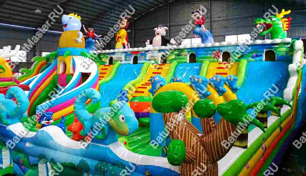 Коммерческий батут "Звериный городок" 24*15*6 м