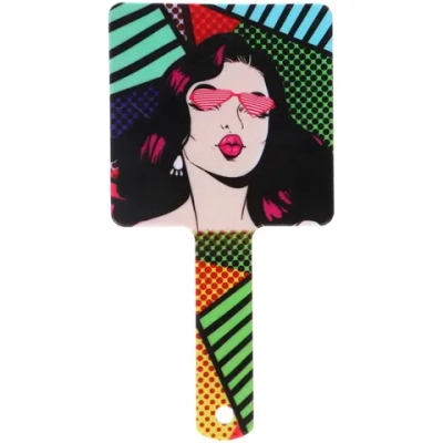 Зеркало косметическое «ИМАНИ - ГЛАМ», микс 4 дизайна, 23,4*12см (PVC подвес)