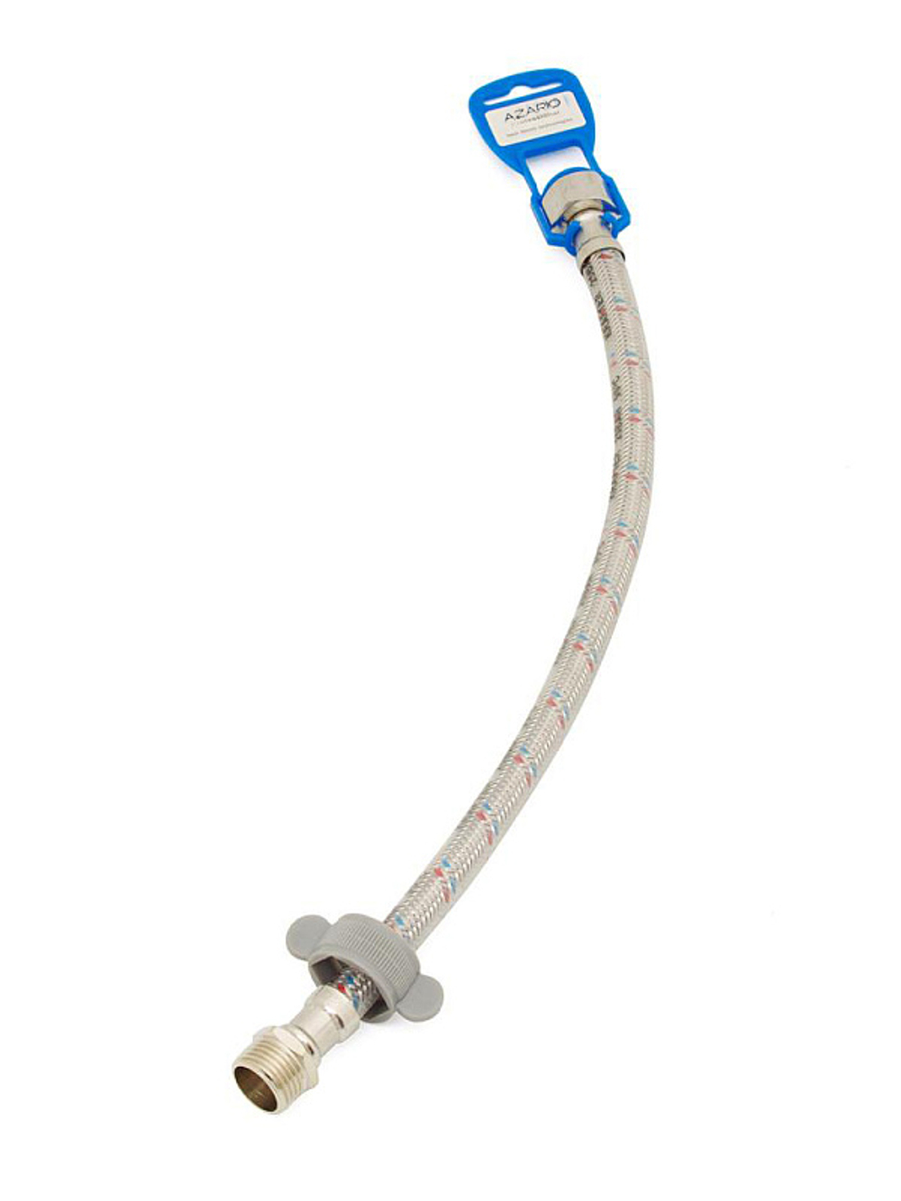 Гибкая подводка AZARIO LUXe для воды, 120 см., 1/2", вн. - нар. силиконовая оболочка (AZLux714)