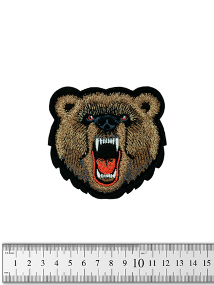 Шеврон Медведь (оскал) вышивка