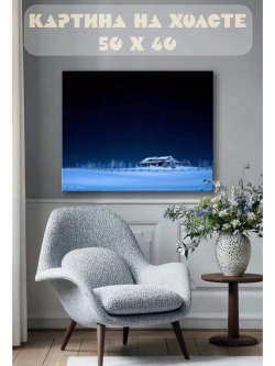 Картина на стену 40 X 50 Зимний пейзаж