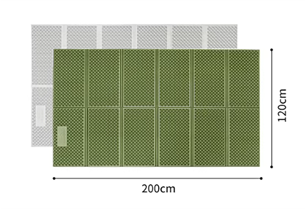 Коврик туристический Naturehike двойной 200х120х1.8 см. зеленый