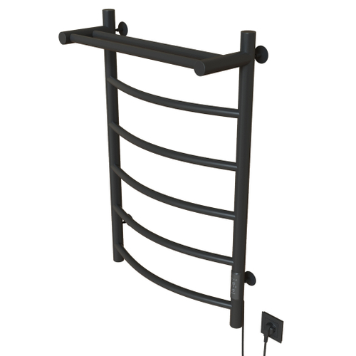 Полотенцесушитель MIXLINE CAPELLA  80х50 (таймер, 336Вт, 5 перекладин + ПОЛКА) электрический ГРАФИТ