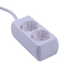 S-GCU2-1.5 WHITE Удлинитель серии Ultra. шнур 1.5м.. 2 гнезда. 16A. с-з. Белый. TM Uniel